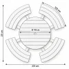 dimensions de la table pique-nique ronde Round dimensions de la table pique-nique ronde Round
