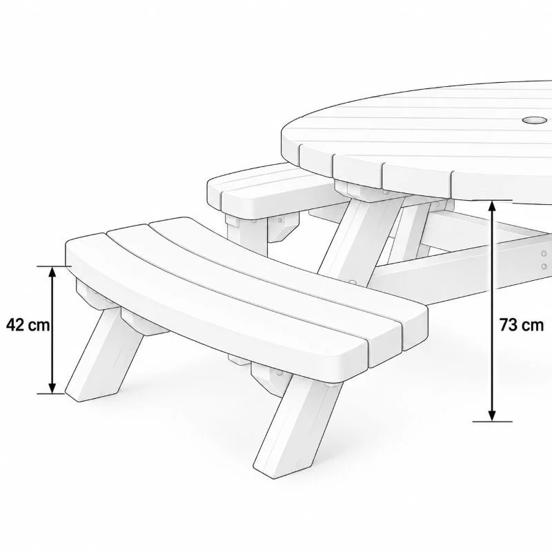hauteur de la table ronde pique nique hauteur de la table ronde pique nique