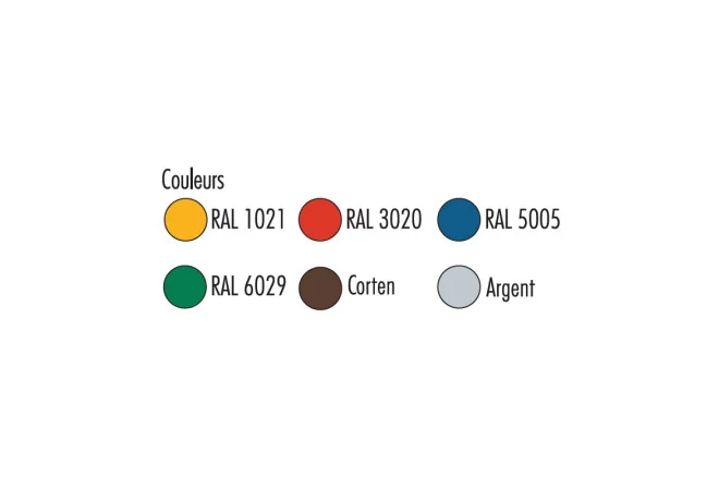 coloris du banc public plastique Modo