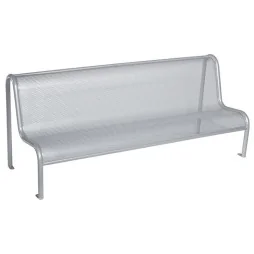 Banc public en acier perforé