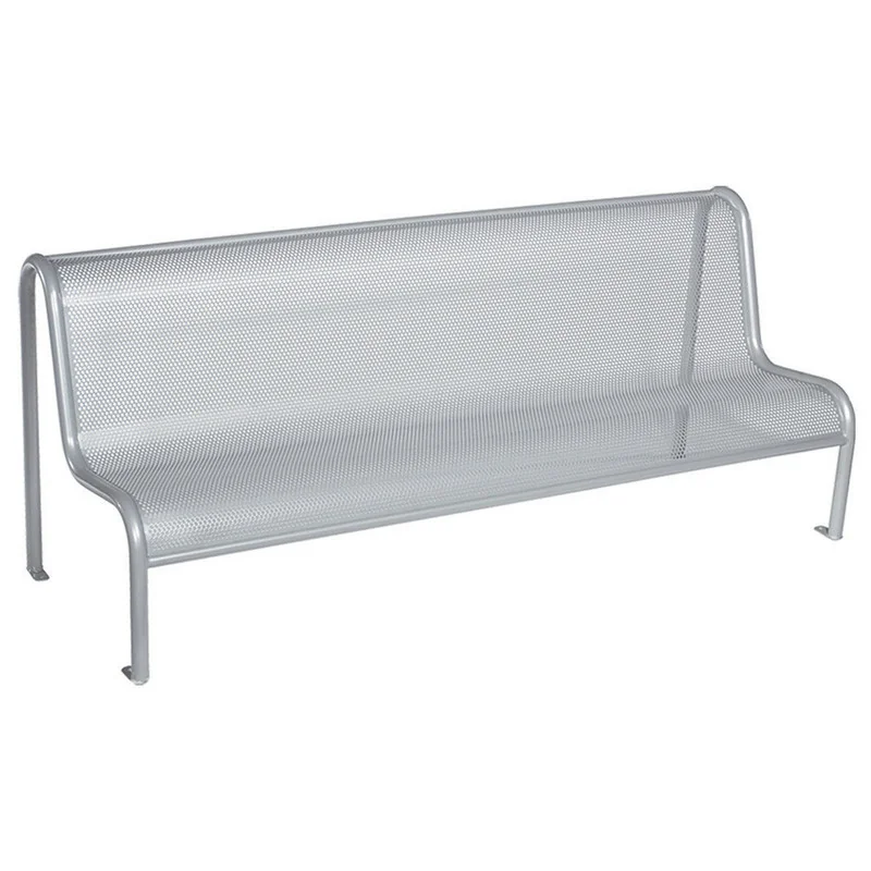 Banc public en acier perforé