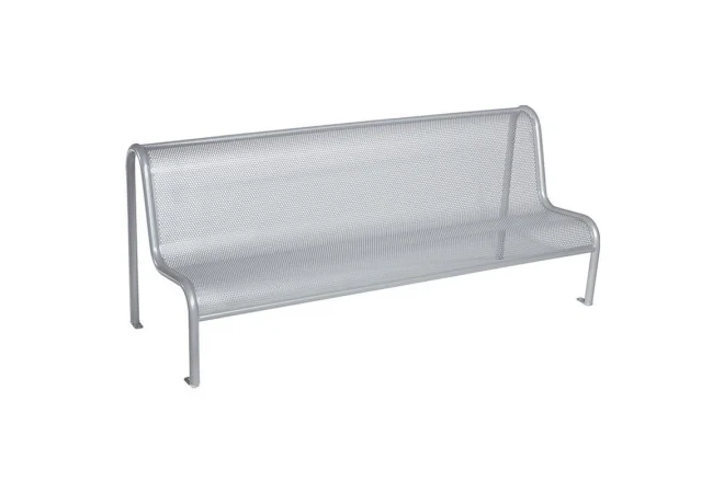 Banc public en acier perforé
