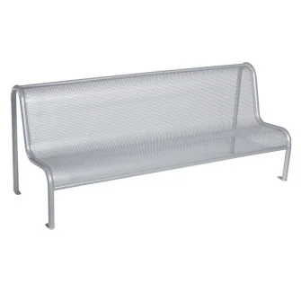 Banc public en acier perforé