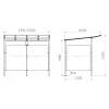 dimensions de l'abris bus Modulo Procity
