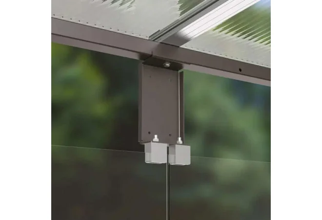 Abris bus Modulo Procity détail de fixation des baies vitrées