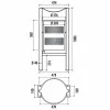 dimensions de la corbeille ronde avec couvercle Barcelona