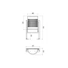 dimensions de la poubelle demi-lune extérieure en métal perforé dimensions de la poubelle demi-lune extérieure en métal perforé