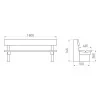 Dimensions du banc en bois pour collectivités