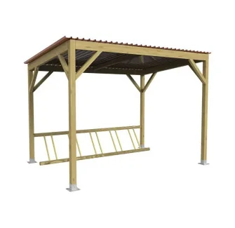 Abri vélo collectivité en bois