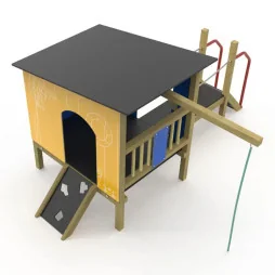 cabane aire de jeux vue de dessus