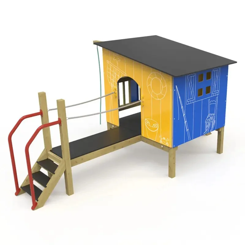 cabane aire de jeux en bois