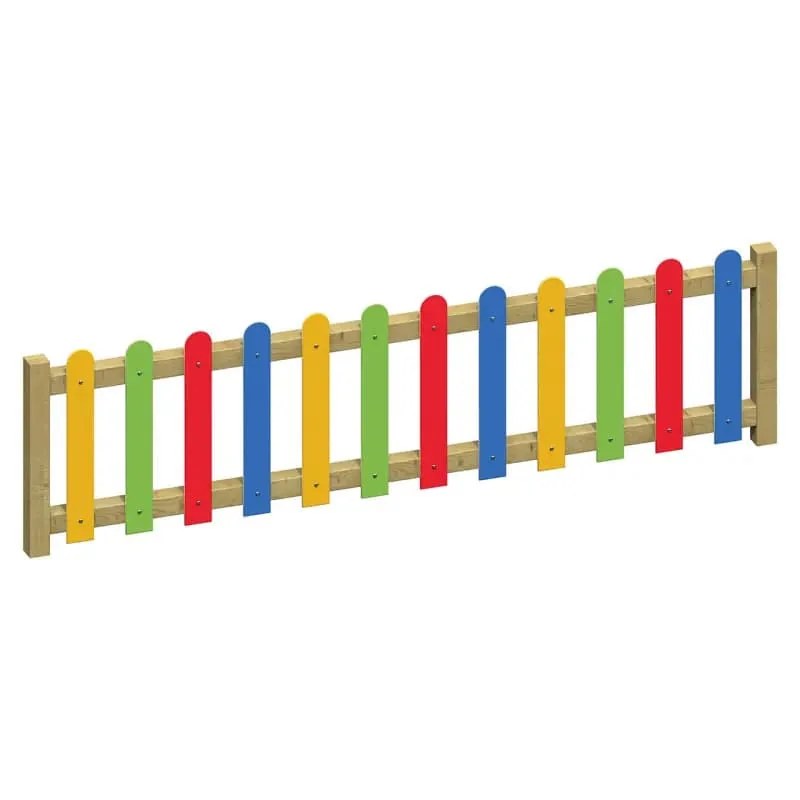 Clôture multicolore pour aire de jeux