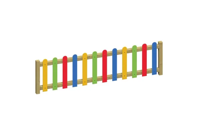 Clôture multicolore pour aire de jeux