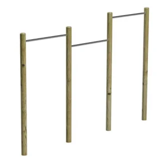 Barres fixes avec 3 barres en inox