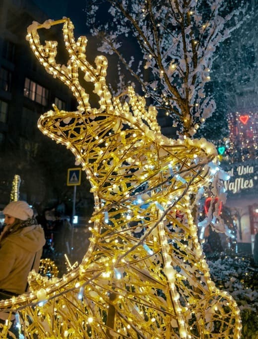 décorations lumineuses 3d en forme de renne