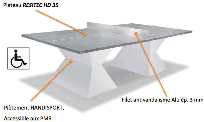 Les points forts de la table ping pong Diabolo chez Cofradis Collectivités