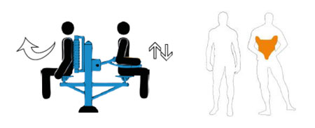 Siège de massage pour une fin de séance sportive