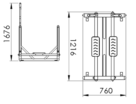 Dimensions de l'agrès ski de fond