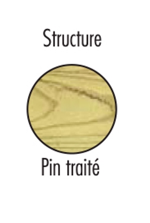 Finition de la structure en pin traité autoclave Vittoria - Cofradis Collectivités