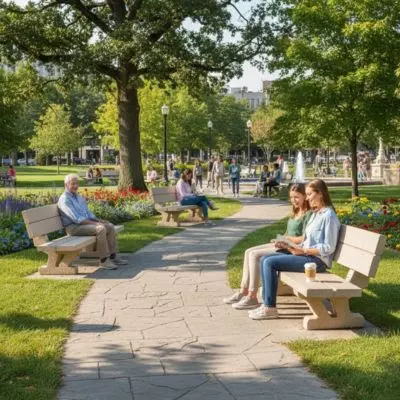Banc en béton : un mobilier urbain durable et résistant pour les collectivités
